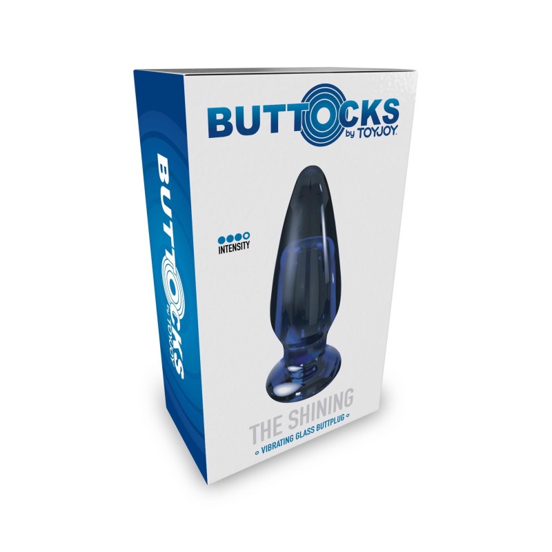 Szklany wibrujący korek analny sex buttplug 11cm